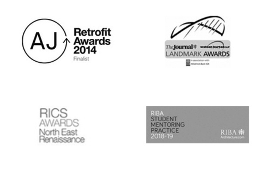HL architects awards - RIC North East Renaissance - Retrofit awards - the journal landmark awards - RIBA student mentoring practice