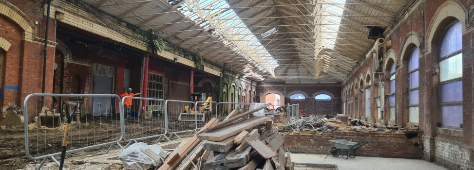 DEMOLITION WORK STARTS AT REDCAR CENTRAL STATION